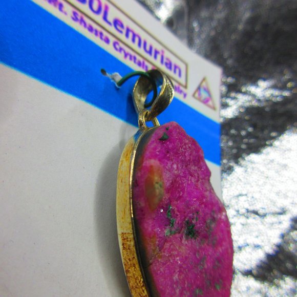 Pink Cobalto Calcite Sterling Silver .925 Gemstone Pendant - Picture 3 of 5